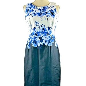 Ralph Lauren Cotton blended Sleeveless Petites lined Floral dress Size 10P